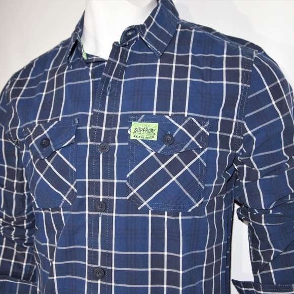 Superdry men's plaid long sleeve - Picture 8 of 8